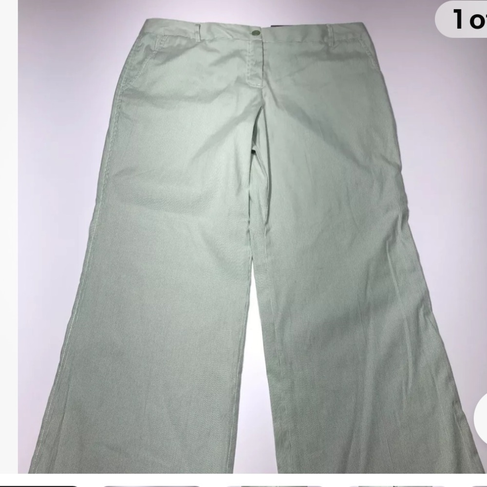 George striped trousers straight size 18 cropped